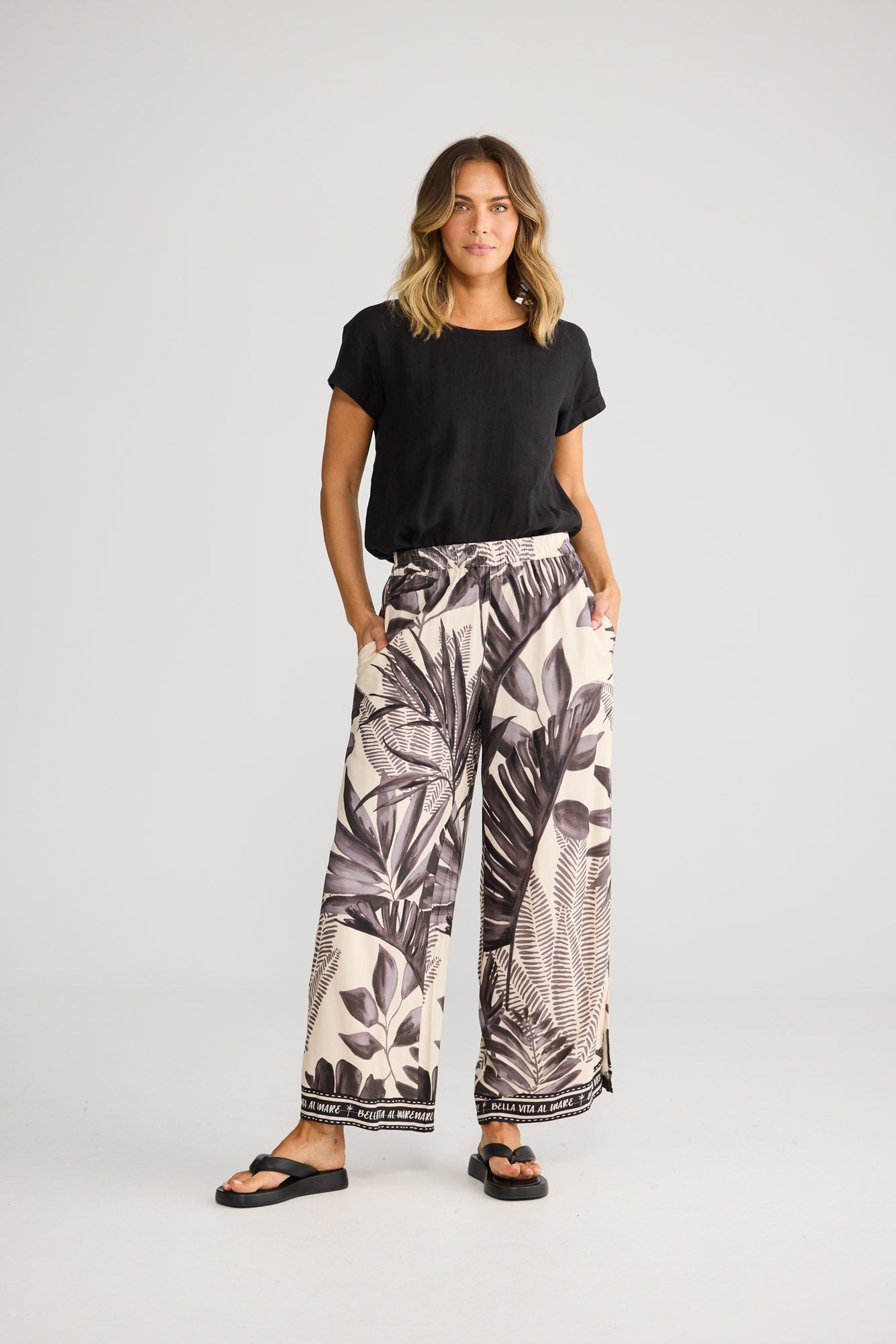 Fly Away Pant in Sunset Palm — additional view.