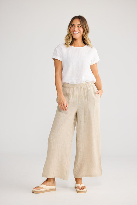 Fly Away Pant in Natural Linen — additional view 2.