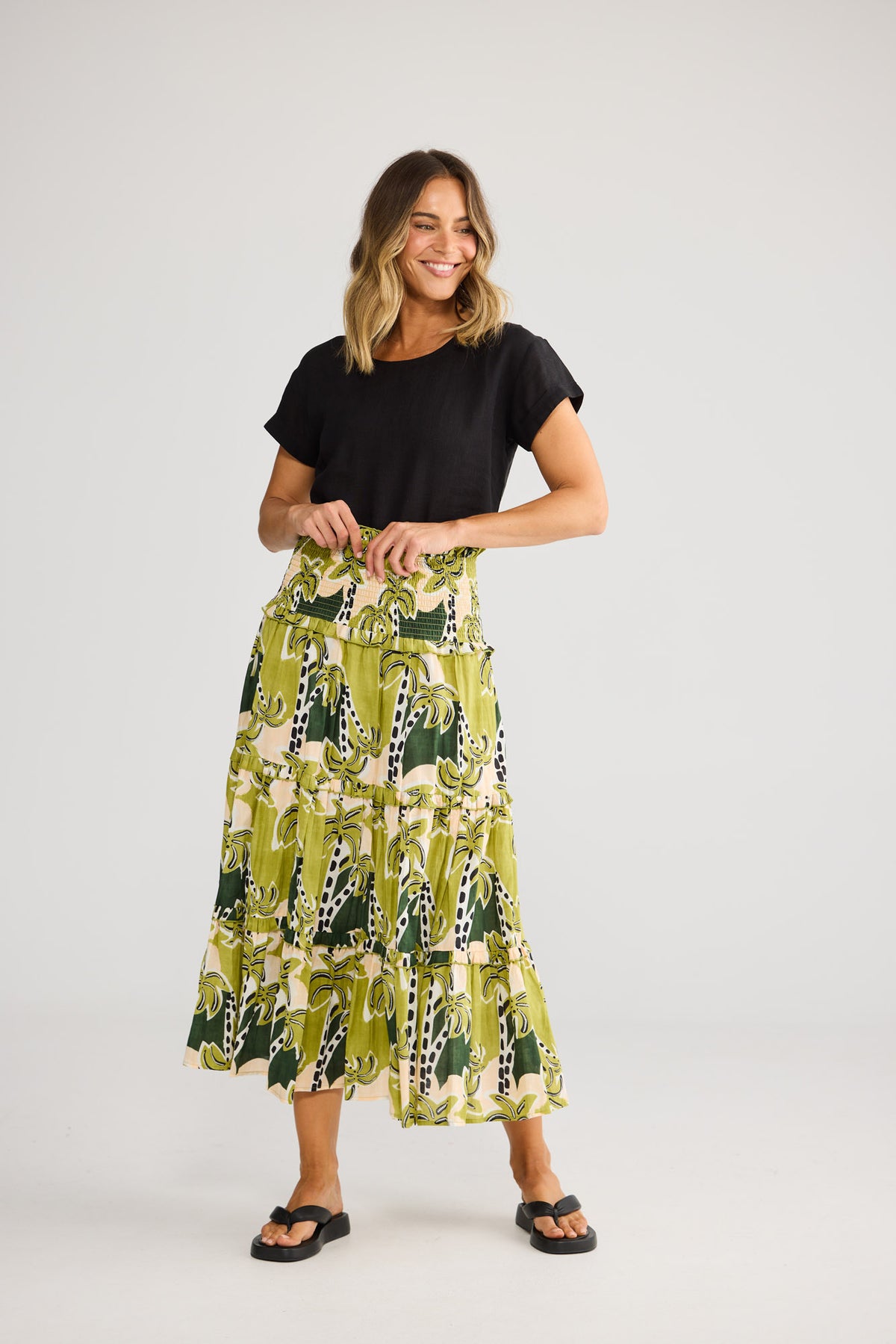 Pier Skirt in Tropical Deco — additional view 2.