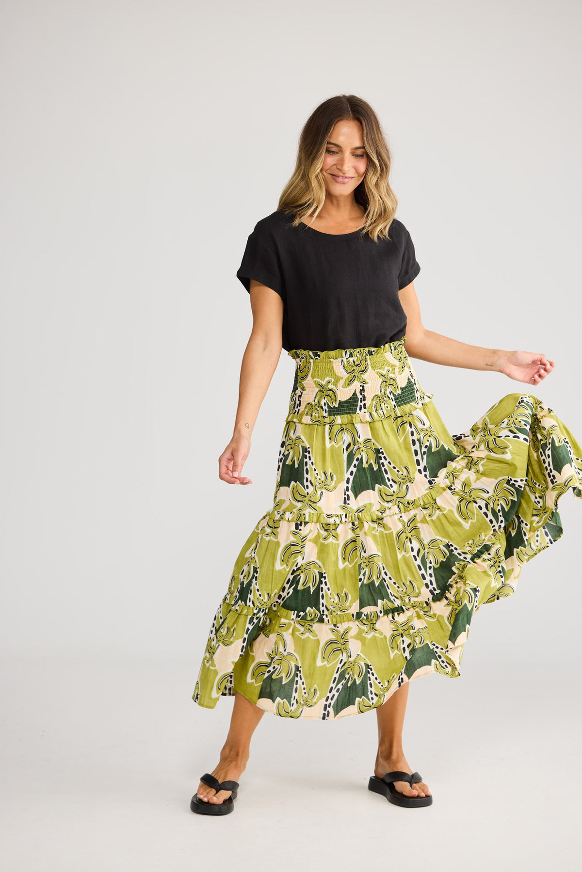 Pier Skirt in Tropical Deco — additional view.