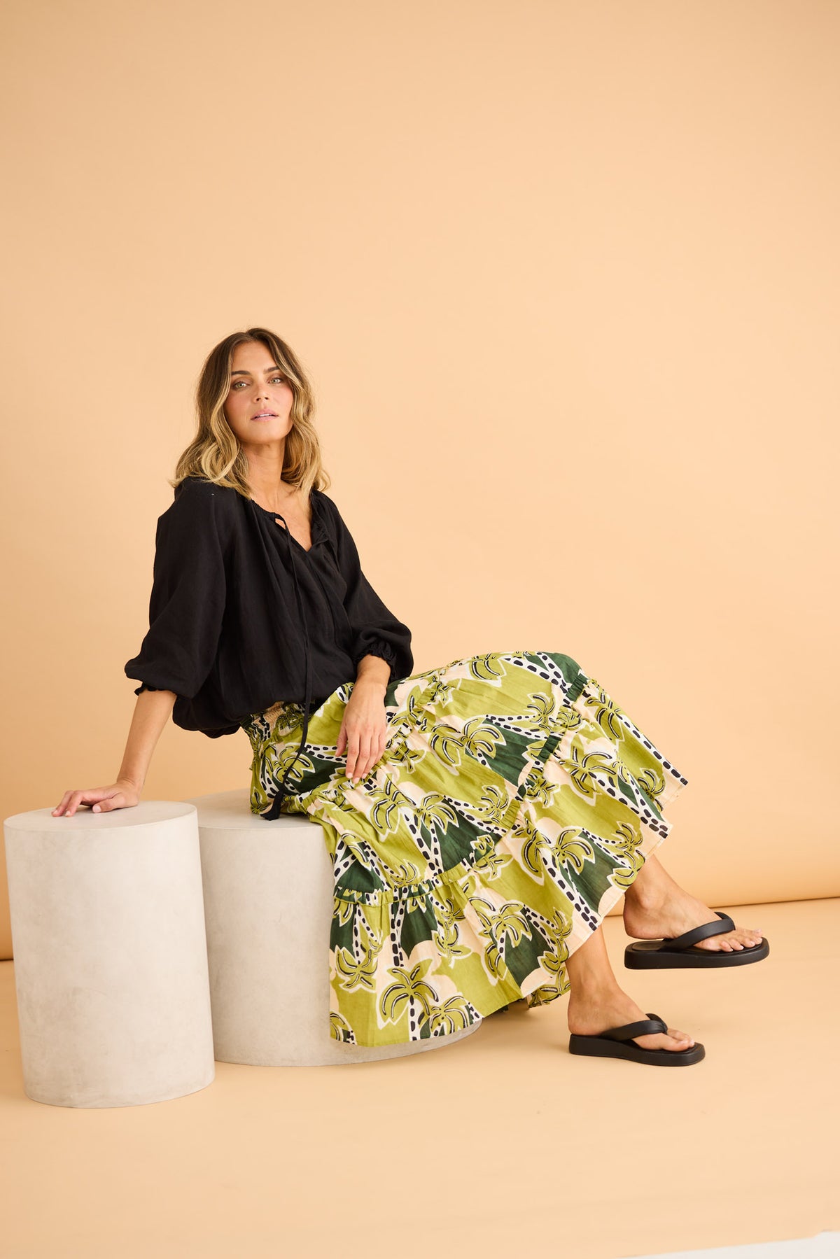 Pier Skirt in Tropical Deco — additional view 5.