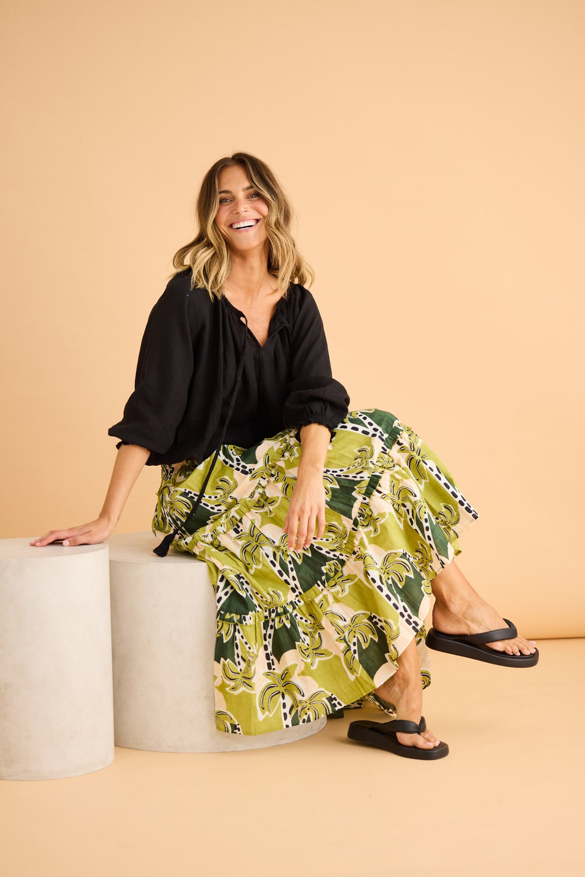 Pier Skirt in Tropical Deco — additional view 4.