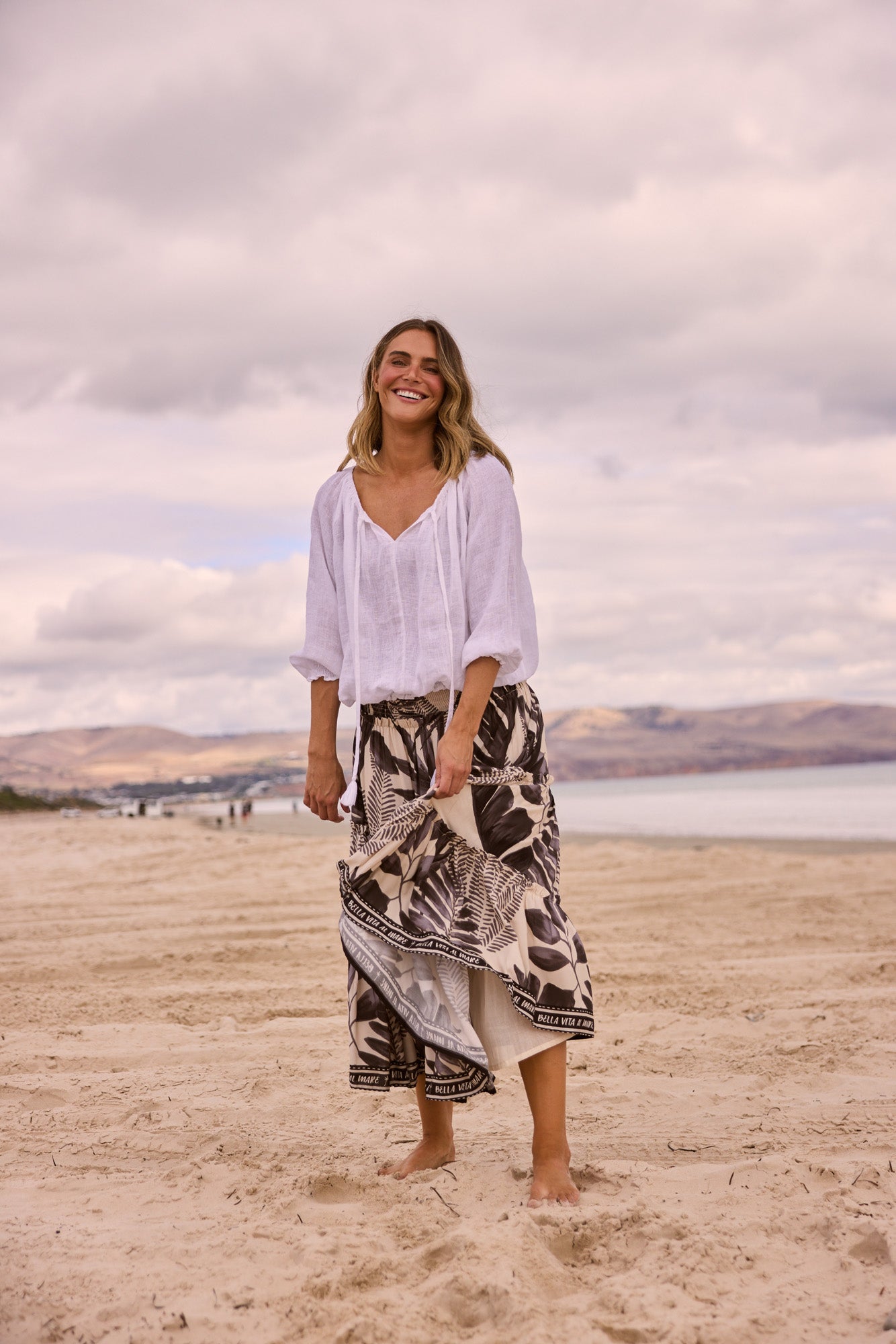 Pier Skirt in Sunset Palm — additional view 4.
