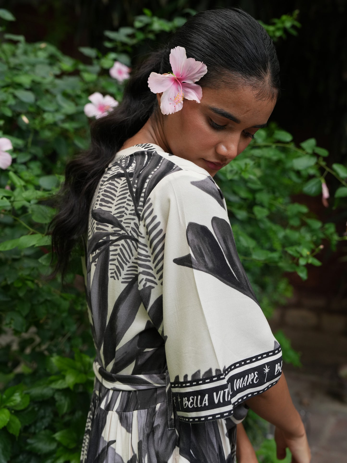 Lynwood Dress in Sunset Palm — additional view 5.