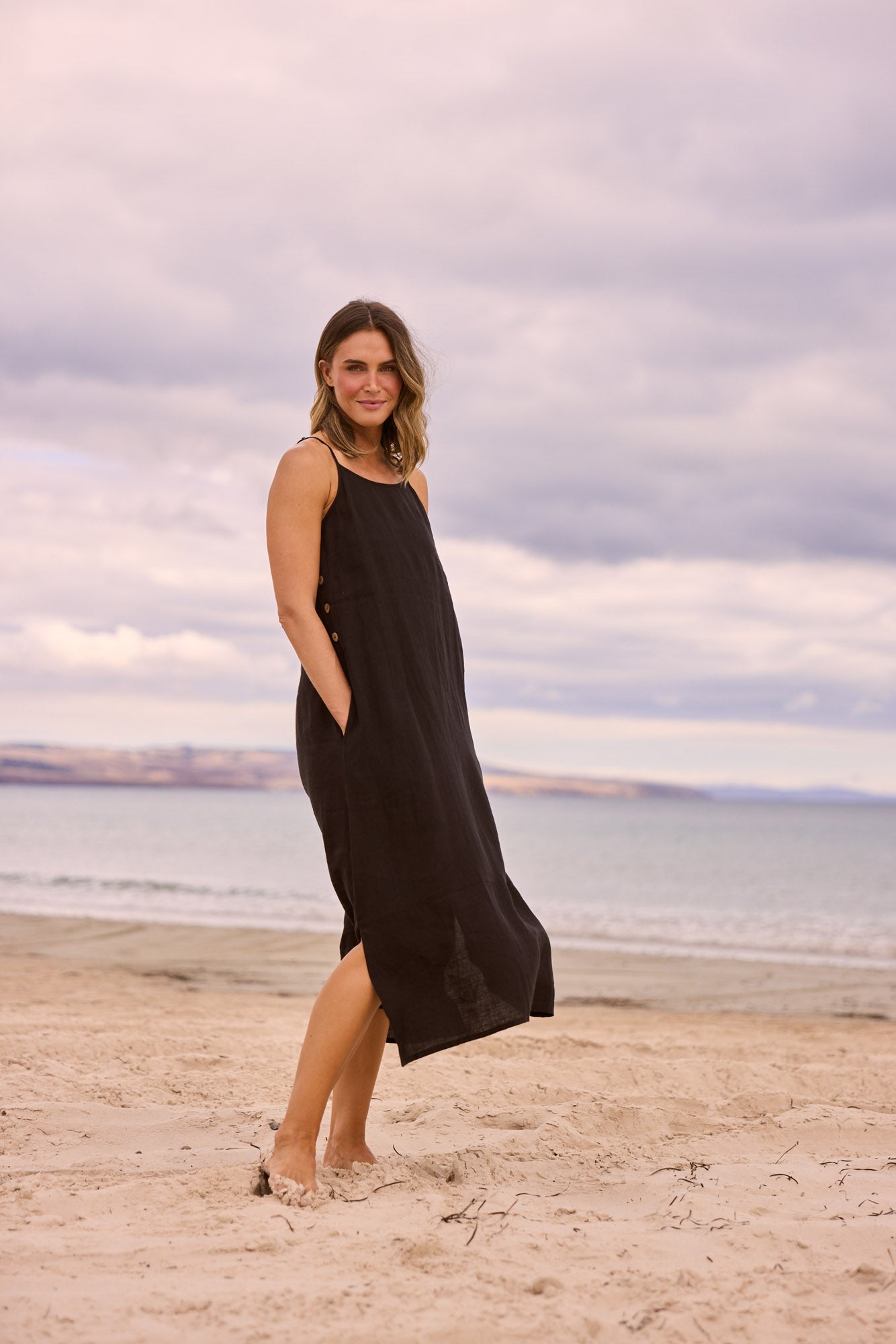 Cliffside Maxi Dress in Black — additional view 2.