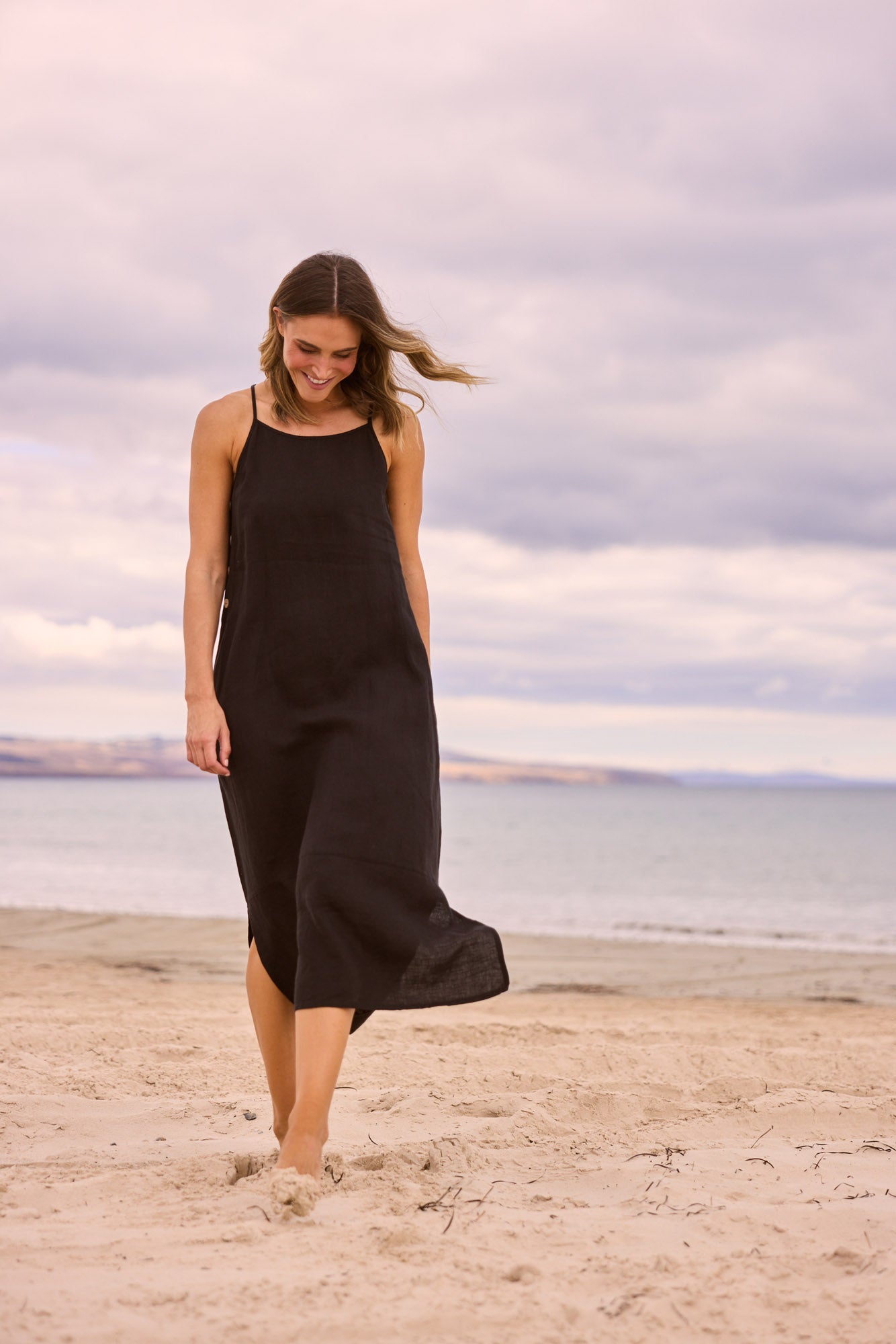 Cliffside Maxi Dress in Black — additional view.