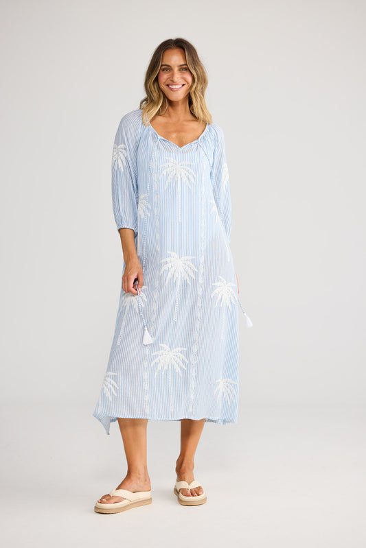 Ohana Dress in Blue Stripe — additional view 2.