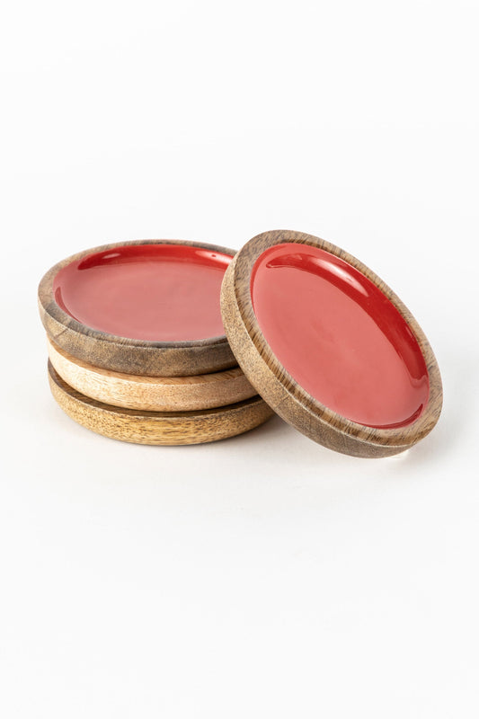 Byron Coasters Set 4 - Red