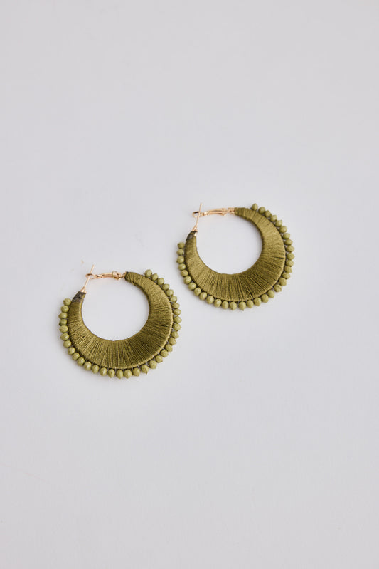 Dylan Earrings - Olive