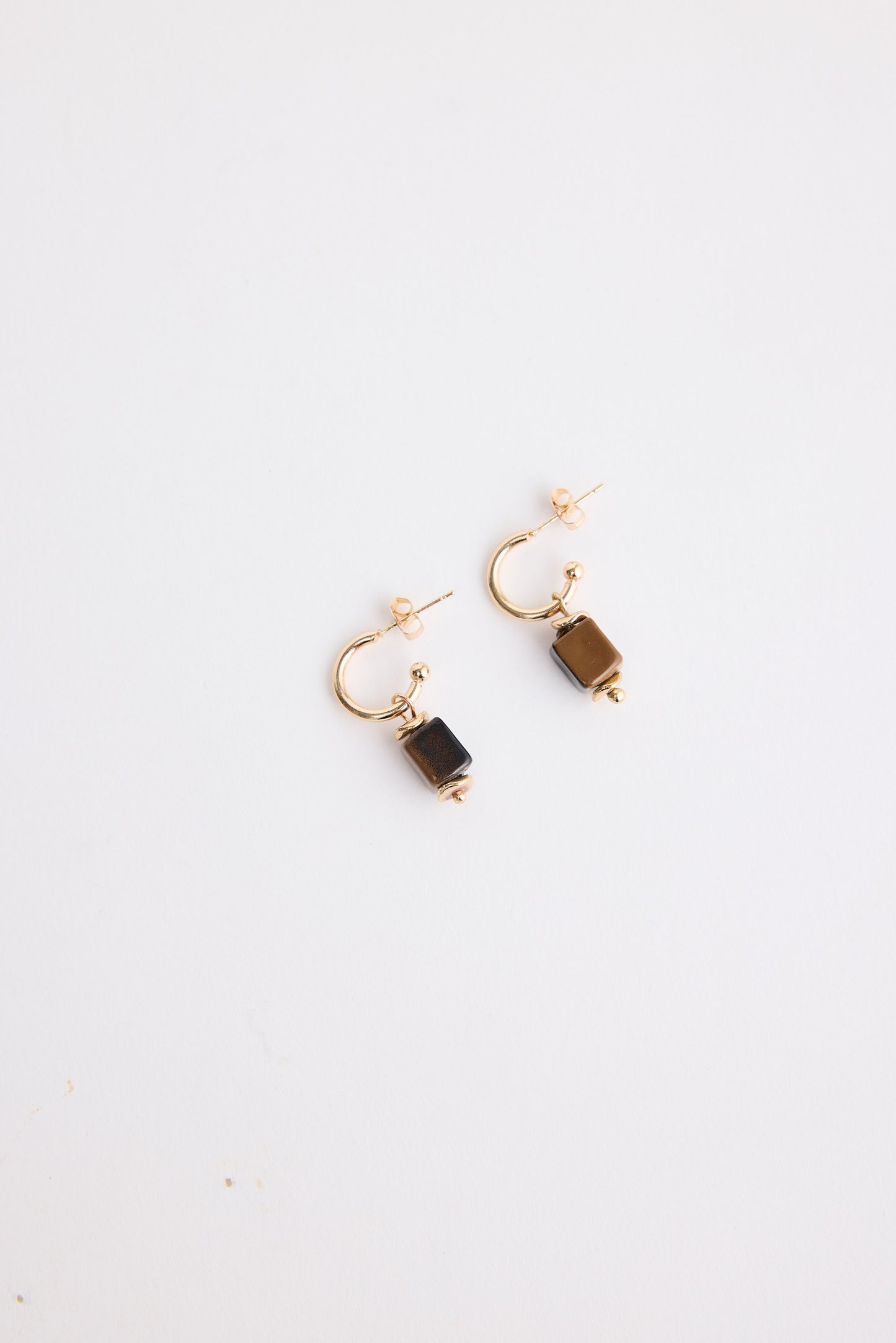 Luca Earrings - Tigers Eye
