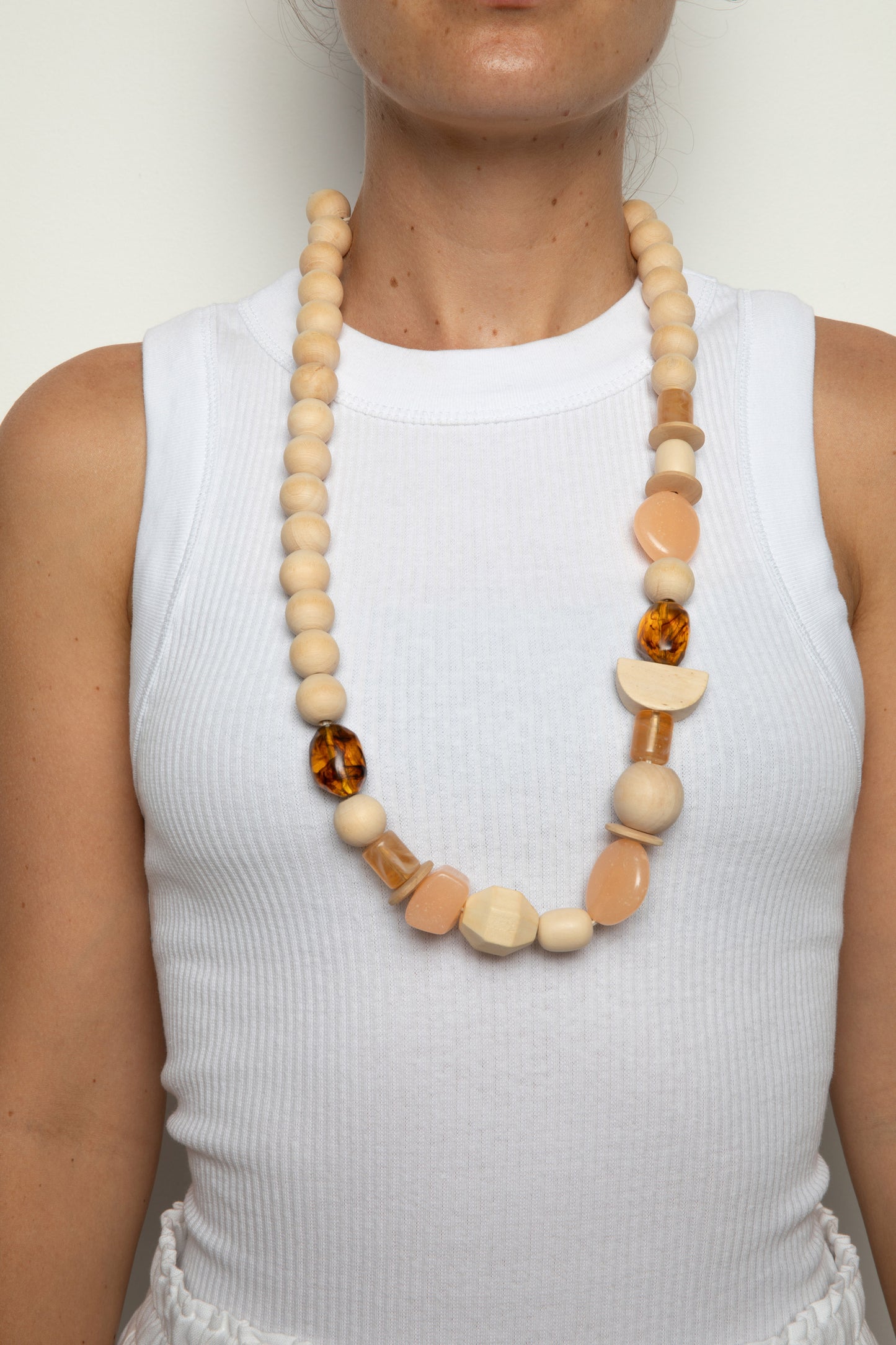 Malorie Long Necklace - Brown