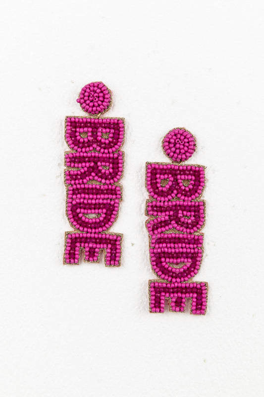 Bride Earrings - Hot Pink