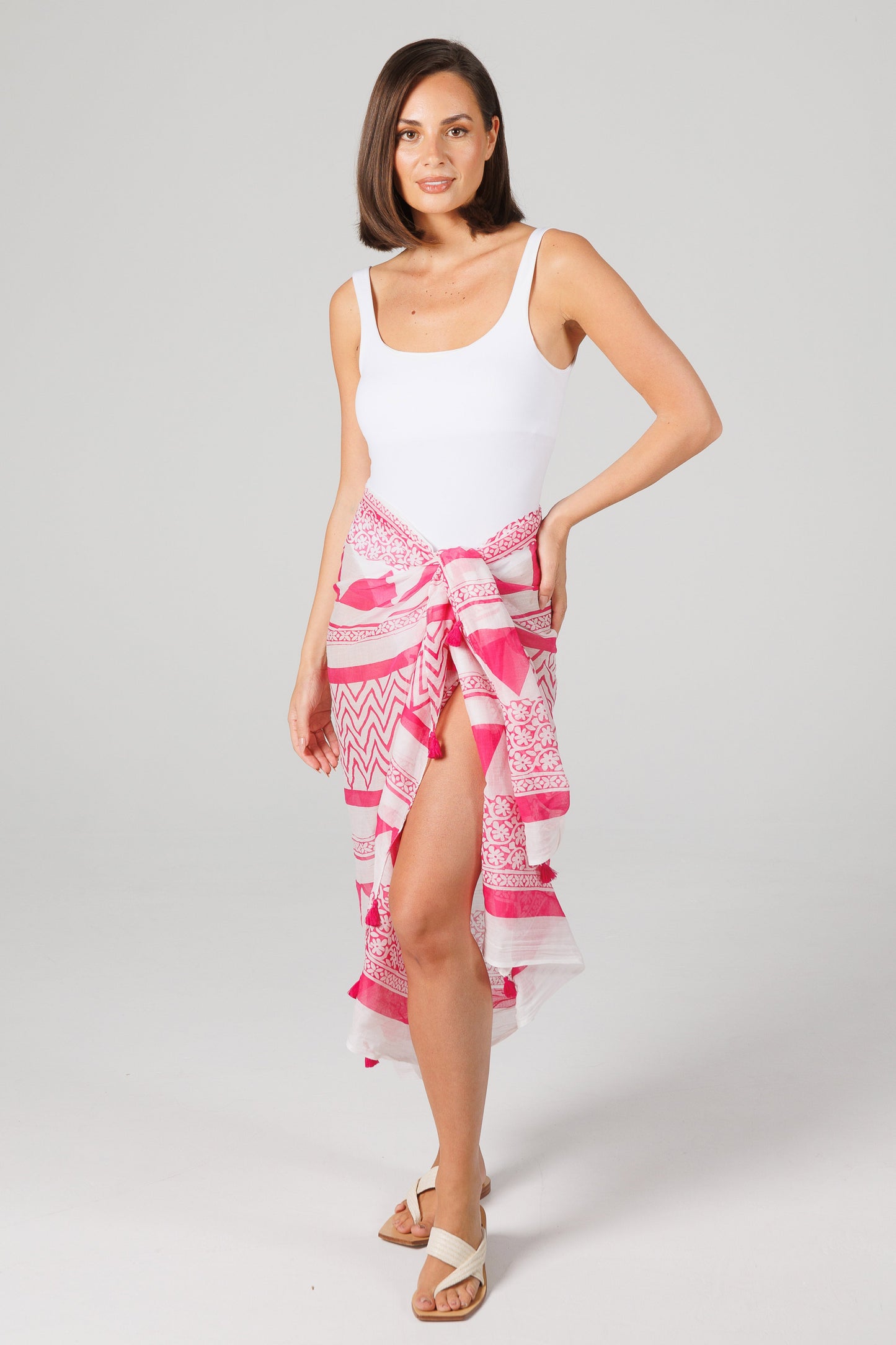 Stella Sarong Scarf - Tribal Pink