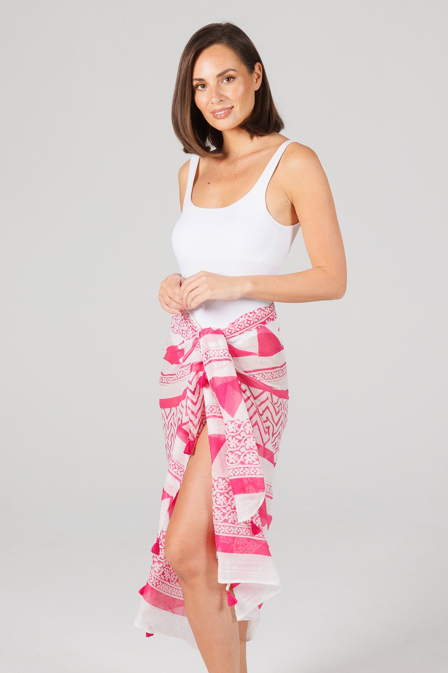 Stella Sarong Scarf - Tribal Pink