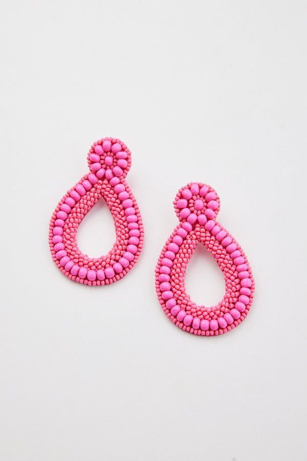 Odessa Earrings - Hot Pink