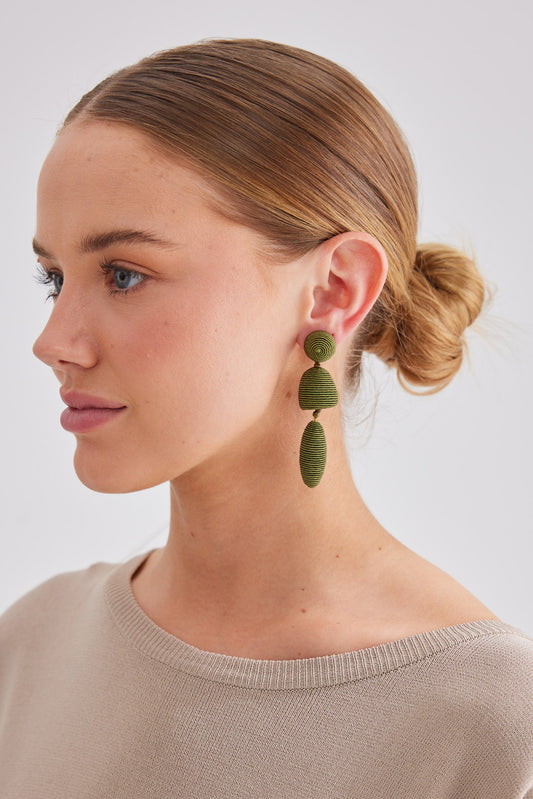 Marnie Earrings - Olive