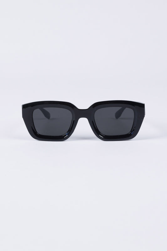 Black sunglasses on a white background