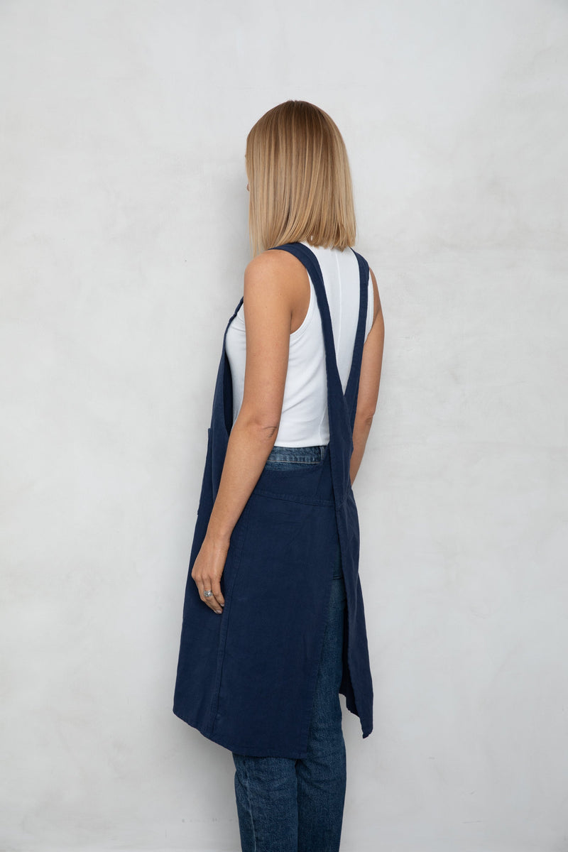 French Apron - Navy
