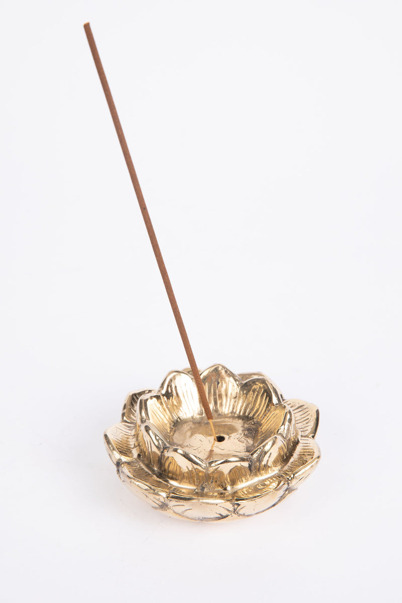 Lotus Incense Holder - Gold